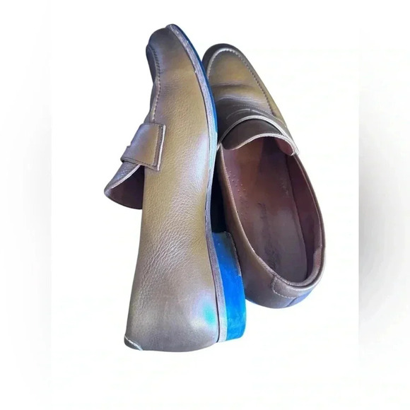 Wolf & Shepherd Mens leather penny loafers size 12.5 made in Portugal ?? main image 11